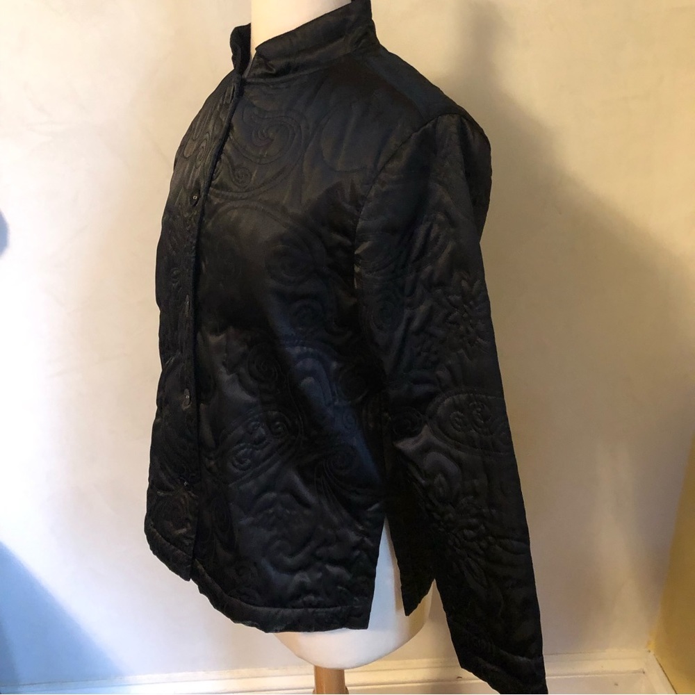 Classic Elements Black Lightweight Jacket W/ Embr… - image 6